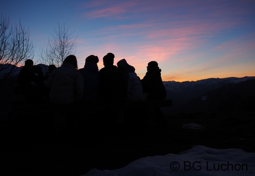 Raquettes - Coucher de soleil - Herran